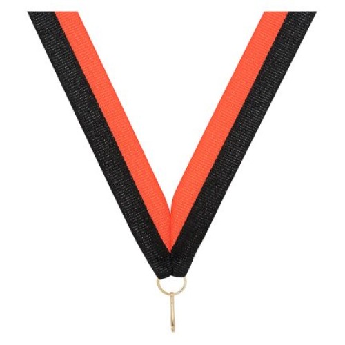 Medal Ribbon - Orange & Black