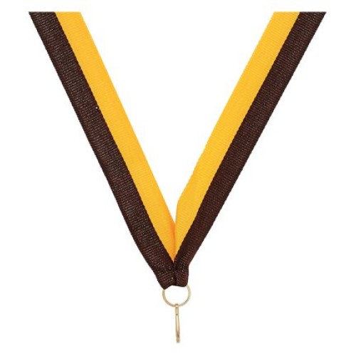 Medal Ribbon - Brown/Gold