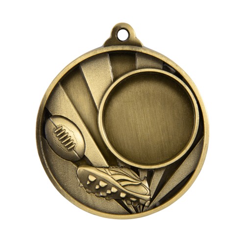 EVA Medal - Rugby Insert 50mm G/S/B