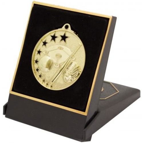 Medal Case - Wreath Front and Gold Trim 52mm