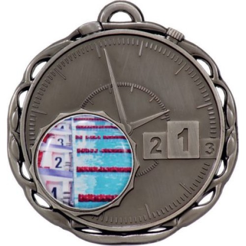 Stop Watch Insert Medal - Swimming
