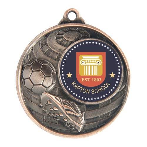 EVA Medal - Football Cyclone Ins 50mm G/S/B