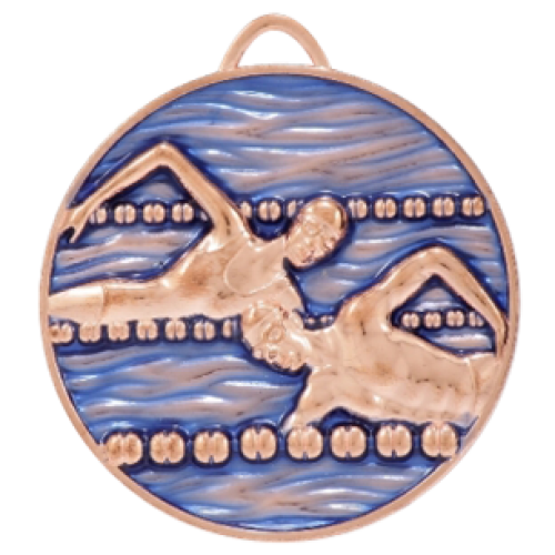 Paint Filled Medal - Swimming