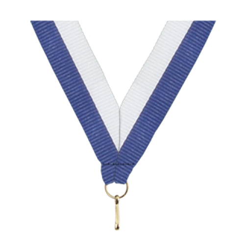 Medal Ribbon - Blue/White