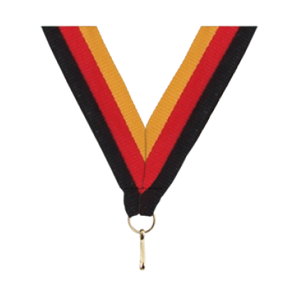 Medal Ribbon - Black/Red/Yellow