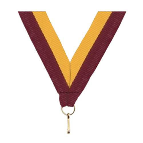 Medal Ribbon - Maroon/Gold