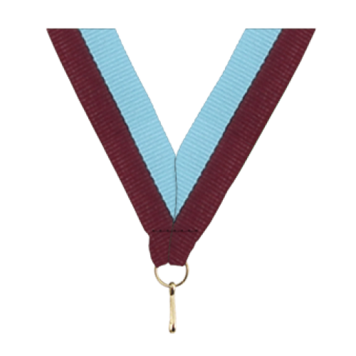 Medal Ribbon - Maroon/Light Blue