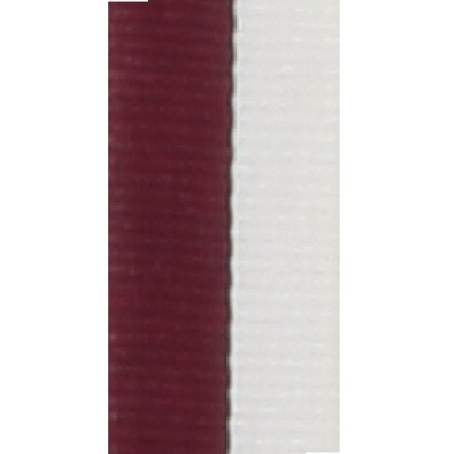 Medal Ribbon - Maroon/White