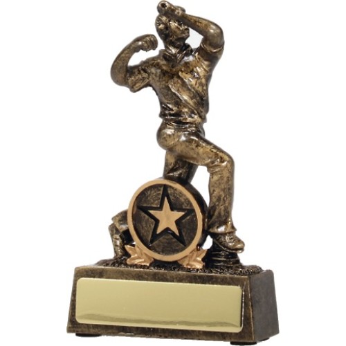 Resin - Cricket Trophy Bowler Gold
