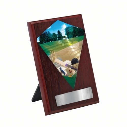 Rosewood Plaque with Cricket Diamond Ins...