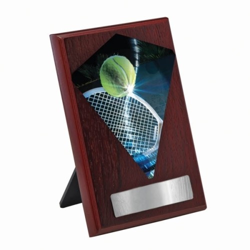 Rosewood Plaque with Tennis Diamond Inse...